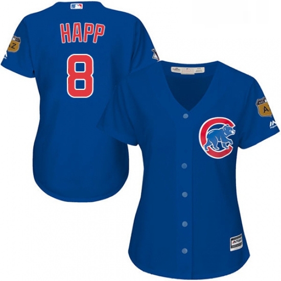 Womens Majestic Chicago Cubs 8 Ian Happ Authentic Royal Blue Alternate MLB Jersey Womens Majestic Chicago Cubs 8 Ian Happ Authentic Royal Blue Alternate MLB Jersey