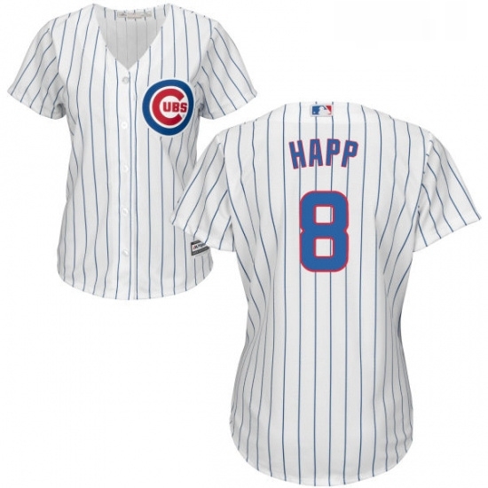 Womens Majestic Chicago Cubs 8 Ian Happ Authentic White Home Cool Base MLB Jersey Womens Majestic Chicago Cubs 8 Ian Happ Authentic White Home Cool Base MLB Jersey