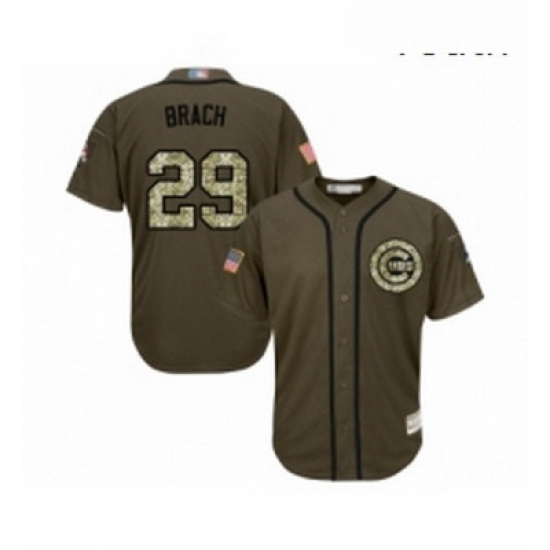 Youth Chicago Cubs 29 Brad Brach Authentic Green Salute to Service Baseball Jersey Youth Chicago Cubs 29 Brad Brach Authentic Green Salute to Service Baseball Jersey