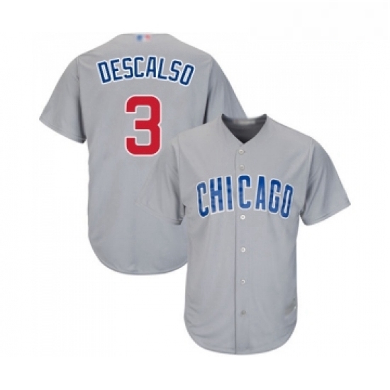 Youth Chicago Cubs 3 Daniel Descalso Authentic Grey Road Cool Base Baseball Jersey Youth Chicago Cubs 3 Daniel Descalso Authentic Grey Road Cool Base Baseball Jersey