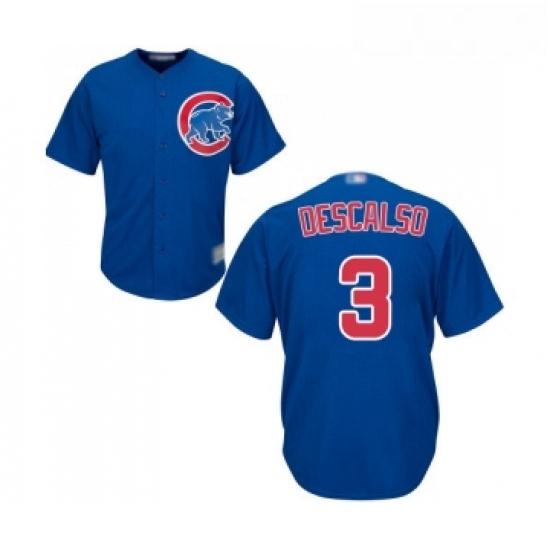 Youth Chicago Cubs 3 Daniel Descalso Authentic Royal Blue Alternate Cool Base Baseball Jersey Youth Chicago Cubs 3 Daniel Descalso Authentic Royal Blue Alternate Cool Base Baseball Jersey