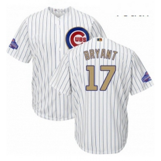 Youth Majestic Chicago Cubs 17 Kris Bryant Authentic White 2017 Gold Program Cool Base MLB Jersey Youth Majestic Chicago Cubs 17 Kris Bryant Authentic White 2017 Gold Program Cool Base MLB Jersey