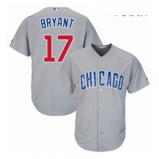 Youth Majestic Chicago Cubs 17 Kris Bryant Replica Grey Road Cool Base MLB Jersey Youth Majestic Chicago Cubs 17 Kris Bryant Replica Grey Road Cool Base MLB Jersey