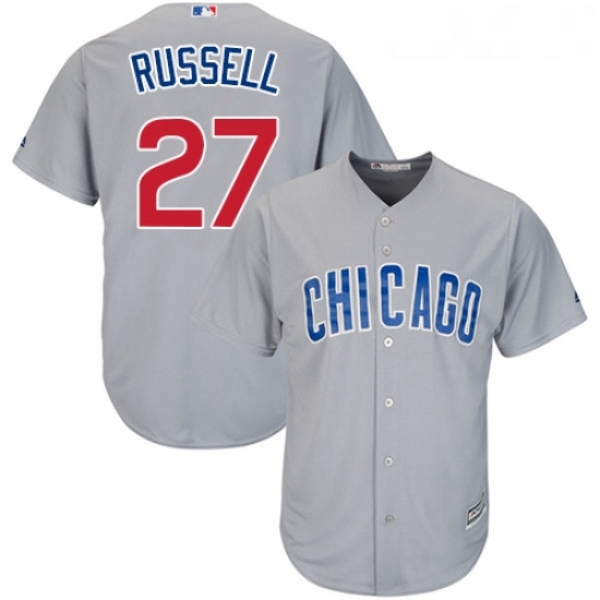 Youth Majestic Chicago Cubs 27 Addison Russell Authentic Grey Road Cool Base MLB Jersey Youth Majestic Chicago Cubs 27 Addison Russell Authentic Grey Road Cool Base MLB Jersey