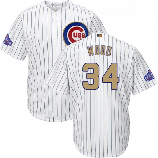 Youth Majestic Chicago Cubs 34 Kerry Wood Authentic White 2017 Gold Program Cool Base MLB Jersey Youth Majestic Chicago Cubs 34 Kerry Wood Authentic White 2017 Gold Program Cool Base MLB Jersey
