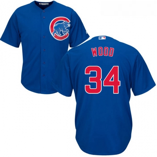 Youth Majestic Chicago Cubs 34 Kerry Wood Replica Royal Blue Alternate Cool Base MLB Jersey Youth Majestic Chicago Cubs 34 Kerry Wood Replica Royal Blue Alternate Cool Base MLB Jersey