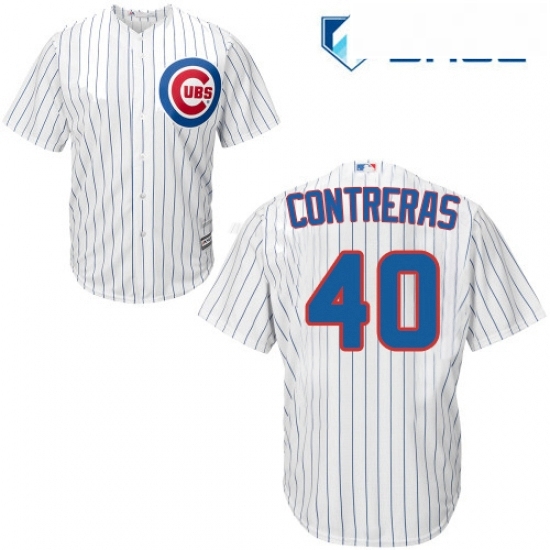 Youth Majestic Chicago Cubs 40 Willson Contreras Replica White Home Cool Base MLB Jersey Youth Majestic Chicago Cubs 40 Willson Contreras Replica White Home Cool Base MLB Jersey