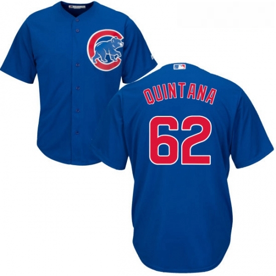 Youth Majestic Chicago Cubs 62 Jose Quintana Replica Royal Blue Alternate Cool Base MLB Jersey Youth Majestic Chicago Cubs 62 Jose Quintana Replica Royal Blue Alternate Cool Base MLB Jersey