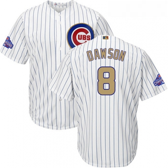 Youth Majestic Chicago Cubs 8 Andre Dawson Authentic White 2017 Gold Program Cool Base MLB Jersey Youth Majestic Chicago Cubs 8 Andre Dawson Authentic White 2017 Gold Program Cool Base MLB Jersey