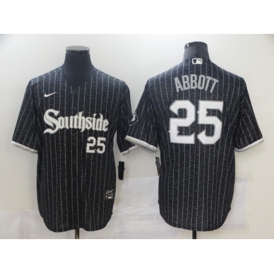 Chicago White Sox 25 Jeff Abbott Black 2021 City Connect Cool Base Jersey Chicago White Sox 25 Jeff Abbott Black 2021 City Connect Cool Base Jersey