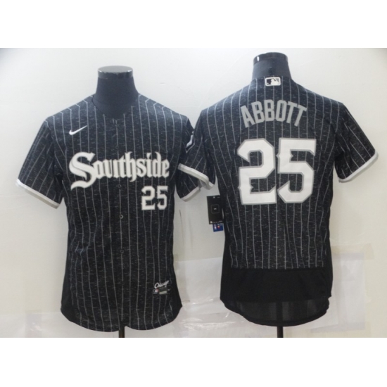Chicago White Sox 25 Jeff Abbott Black 2021 City Connect Flexbase Jersey Chicago White Sox 25 Jeff Abbott Black 2021 City Connect Flexbase Jersey