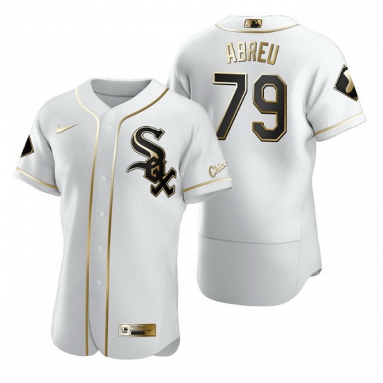 Chicago White Sox 79 Jose Abreu White Nike Mens Authentic Golden Edition MLB Jersey Chicago White Sox 79 Jose Abreu White Nike Mens Authentic Golden Edition MLB Jersey