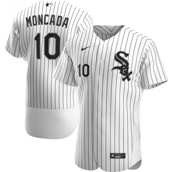 Men Chicago White Sox 10 Yoan Moncada Men Nike White Home 2020 Flex Base Player MLB Jersey Men Chicago White Sox 10 Yoan Moncada Men Nike White Home 2020 Flex Base Player MLB Jersey