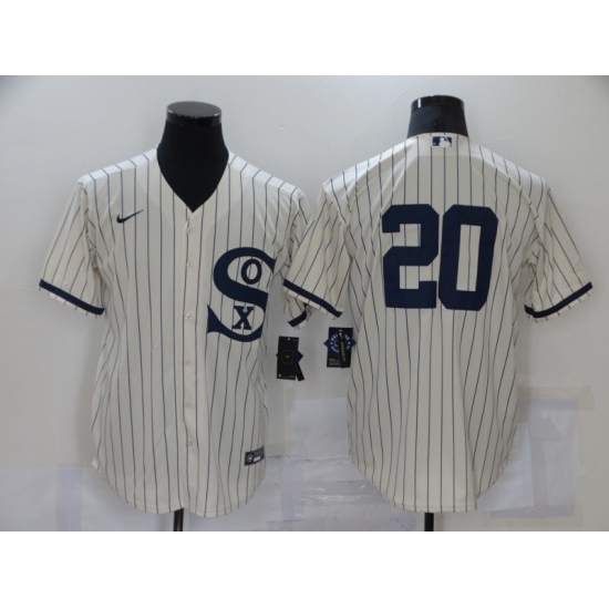 Men Chicago White Sox 20 Danny Mendick Cream Game 2021 Field of Dreams Jersey