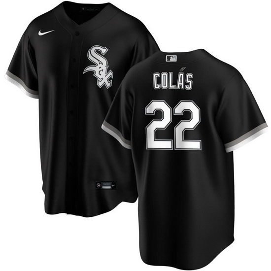 Men Chicago White Sox 22 Oscar Col E1s Black Cool Base Stitched Jersey Men Chicago White Sox 22 Oscar Col E1s Black Cool Base Stitched Jersey