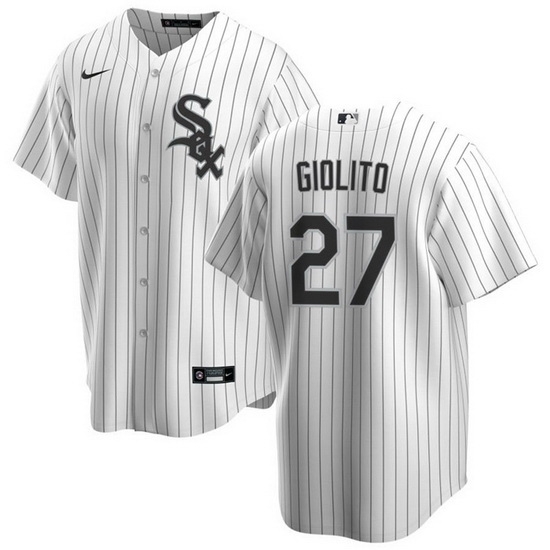 Men Chicago White Sox 27 Lucas Giolito White Cool Base Stitched Jersey Men Chicago White Sox 27 Lucas Giolito White Cool Base Stitched Jersey