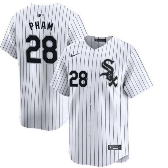 Men Chicago White Sox 28 Tommy Pham White 2024 Home Limited Stitched Baseball Jersey Men Chicago White Sox 28 Tommy Pham White 2024 Home Limited Stitched Baseball Jersey