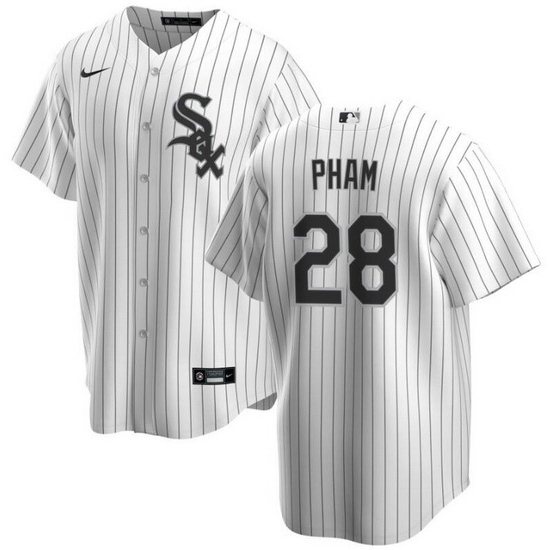 Men Chicago White Sox 28 Tommy Pham White Cool Base Stitched Baseball Jersey Men Chicago White Sox 28 Tommy Pham White Cool Base Stitched Baseball Jersey