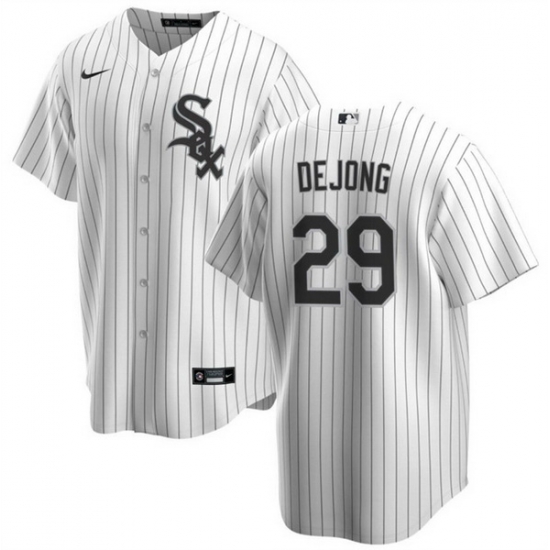 Men Chicago White Sox 29 Paul DeJong White Cool Base Stitched Baseball Jersey Men Chicago White Sox 29 Paul DeJong White Cool Base Stitched Baseball Jersey