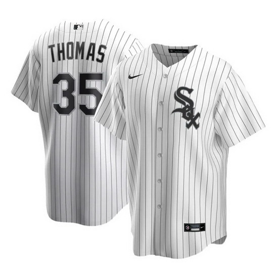 Men Chicago White Sox 35 Frank Thomas White Cool Base Stitched Jersey Men Chicago White Sox 35 Frank Thomas White Cool Base Stitched Jersey