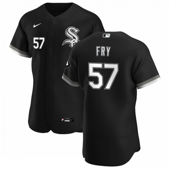 Men Chicago White Sox 57 Jace Fry Men Nike Black Alternate 2020 Flex Base Player MLB Jersey Men Chicago White Sox 57 Jace Fry Men Nike Black Alternate 2020 Flex Base Player MLB Jersey