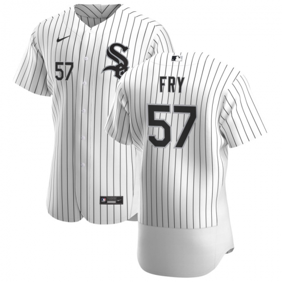 Men Chicago White Sox 57 Jace Fry Men Nike White Home 2020 Flex Base Player MLB Jersey Men Chicago White Sox 57 Jace Fry Men Nike White Home 2020 Flex Base Player MLB Jersey