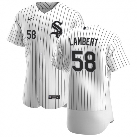 Men Chicago White Sox 58 Jimmy Lambert Men Nike White Home 2020 Flex Base Player MLB Jersey Men Chicago White Sox 58 Jimmy Lambert Men Nike White Home 2020 Flex Base Player MLB Jersey