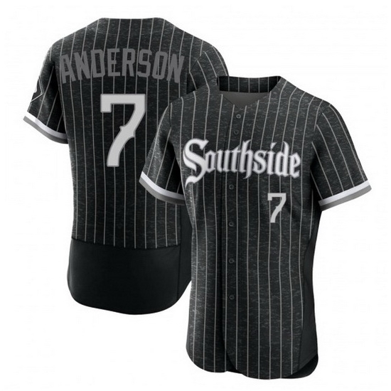 Men Chicago White Sox 7 Tim Anderson 2021 City Connect Flex Base Stitched jersey Men Chicago White Sox 7 Tim Anderson 2021 City Connect Flex Base Stitched jersey