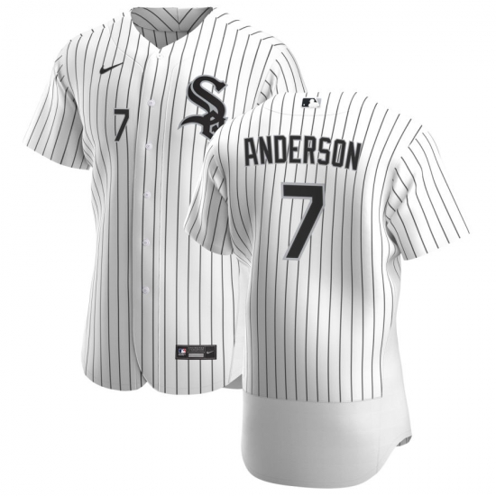 Men Chicago White Sox 7 Tim Anderson Men Nike White Home 2020 Flex Base Player MLB Jersey Men Chicago White Sox 7 Tim Anderson Men Nike White Home 2020 Flex Base Player MLB Jersey