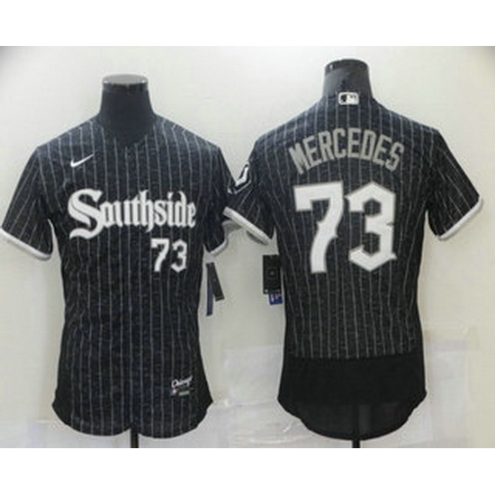 Men Chicago White Sox 73 Yermin Mercedes Black 2021 City Connect Stitched MLB Flex Base Nike Jersey Men Chicago White Sox 73 Yermin Mercedes Black 2021 City Connect Stitched MLB Flex Base Nike Jersey