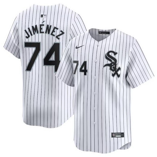 Men Chicago White Sox 74 Eloy Jimenez White 2024 Home Limited Stitched Baseball Jersey Men Chicago White Sox 74 Eloy Jimenez White 2024 Home Limited Stitched Baseball Jersey