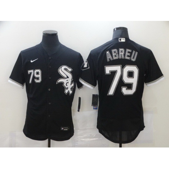 Men Chicago White Sox 79 Jose Abreu Black Stitched MLB Flex Base Nike Jersey Men Chicago White Sox 79 Jose Abreu Black Stitched MLB Flex Base Nike Jersey