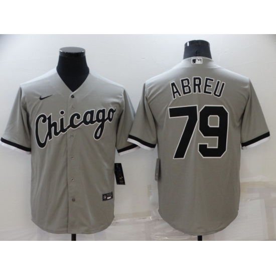 Men Chicago White Sox 79 Jose Abreu Grey Cool Base Stitched Jersey Men Chicago White Sox 79 Jose Abreu Grey Cool Base Stitched Jersey