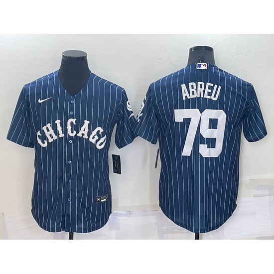 Men Chicago White Sox 79 Jose Abreu Navy Cool Base Stitched Jersey Men Chicago White Sox 79 Jose Abreu Navy Cool Base Stitched Jersey