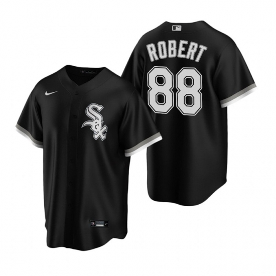 Men Chicago White Sox 88 Luis Robert Black 2020 Nike Cool Base Jersey Men Chicago White Sox 88 Luis Robert Black 2020 Nike Cool Base Jersey