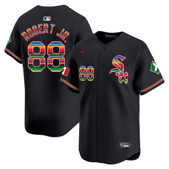 Men Chicago White Sox 88 Luis Robert Jr Black Mexico Vapor Premier Limited Stitched Baseball Jersey Men Chicago White Sox 88 Luis Robert Jr Black Mexico Vapor Premier Limited Stitched Baseball Jersey