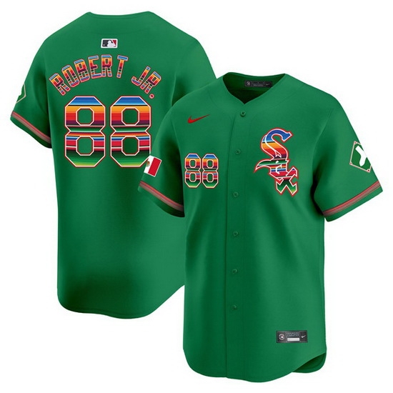 Men Chicago White Sox 88 Luis Robert Jr Green Mexico Vapor Premier Limited Stitched Baseball Jersey Men Chicago White Sox 88 Luis Robert Jr Green Mexico Vapor Premier Limited Stitched Baseball Jersey