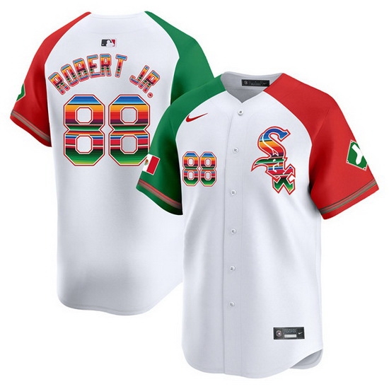 Men Chicago White Sox 88 Luis Robert Jr White Mexico Vapor Premier Limited Stitched Baseball Jersey Men Chicago White Sox 88 Luis Robert Jr White Mexico Vapor Premier Limited Stitched Baseball Jersey