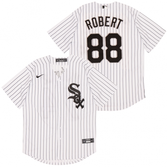 Men Chicago White Sox 88 Luis Robert White 2020 Nike Cool Base Jersey Men Chicago White Sox 88 Luis Robert White 2020 Nike Cool Base Jersey