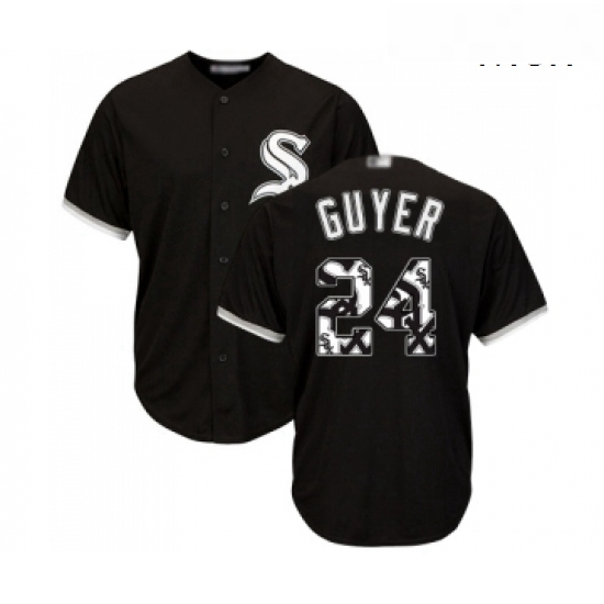 Mens Chicago White Sox 24 Brandon Guyer Authentic Black Team Logo Fashion Cool Base Baseball Jersey Mens Chicago White Sox 24 Brandon Guyer Authentic Black Team Logo Fashion Cool Base Baseball Jersey