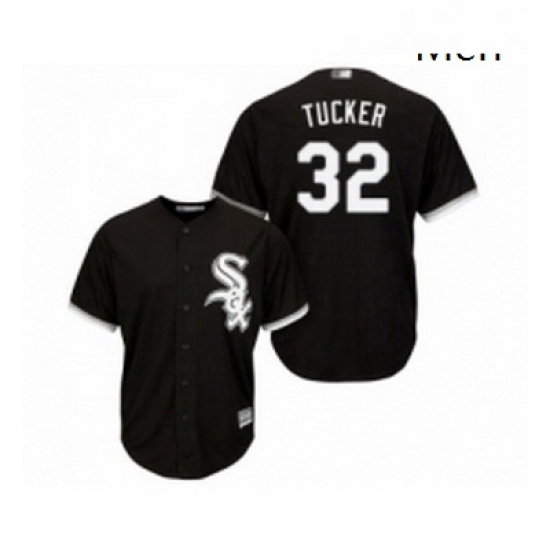 Mens Chicago White Sox 32 Preston Tucker Replica Black Alternate Home Cool Base Baseball Jersey Mens Chicago White Sox 32 Preston Tucker Replica Black Alternate Home Cool Base Baseball Jersey