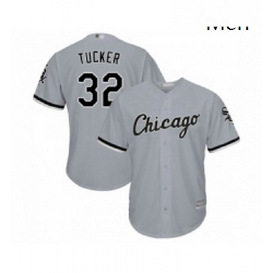 Mens Chicago White Sox 32 Preston Tucker Replica Grey Road Cool Base Baseball Jersey Mens Chicago White Sox 32 Preston Tucker Replica Grey Road Cool Base Baseball Jersey