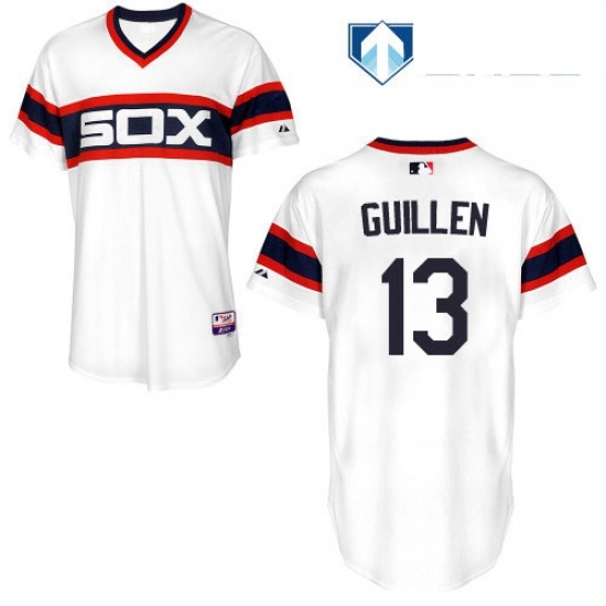 Mens Majestic Chicago White Sox 13 Ozzie Guillen White Alternate Flex Base Authentic Collection MLB Jersey Mens Majestic Chicago White Sox 13 Ozzie Guillen White Alternate Flex Base Authentic Collection MLB Jersey