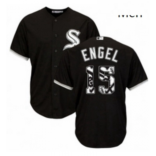 Mens Majestic Chicago White Sox 15 Adam Engel Authentic Black Team Logo Fashion Cool Base MLB Jersey Mens Majestic Chicago White Sox 15 Adam Engel Authentic Black Team Logo Fashion Cool Base MLB Jersey