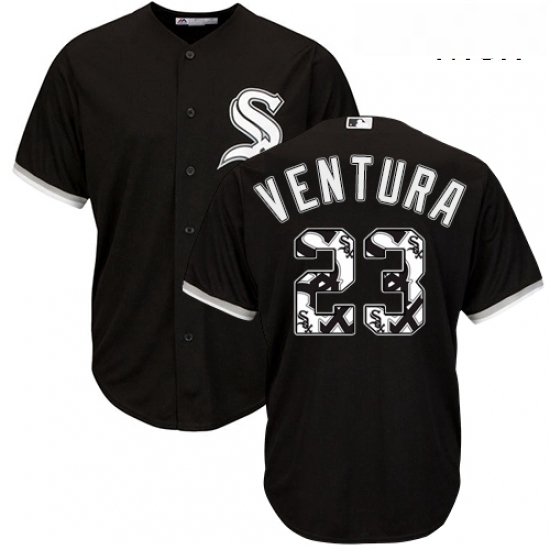 Mens Majestic Chicago White Sox 23 Robin Ventura Authentic Black Team Logo Fashion Cool Base MLB Jersey Mens Majestic Chicago White Sox 23 Robin Ventura Authentic Black Team Logo Fashion Cool Base MLB Jersey