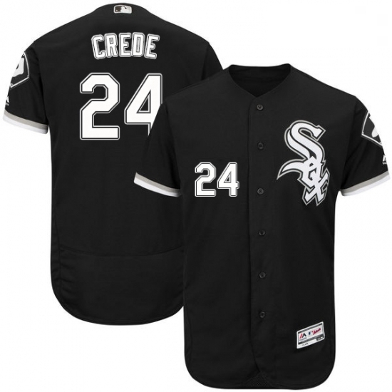 Mens Majestic Chicago White Sox 24 Joe Crede Black Flexbase Authentic Collection MLB Jersey Mens Majestic Chicago White Sox 24 Joe Crede Black Flexbase Authentic Collection MLB Jersey