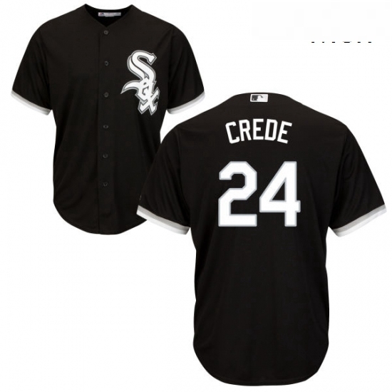 Mens Majestic Chicago White Sox 24 Joe Crede Replica Black Alternate Home Cool Base MLB Jersey Mens Majestic Chicago White Sox 24 Joe Crede Replica Black Alternate Home Cool Base MLB Jersey