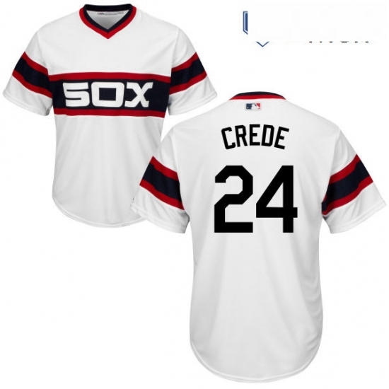 Mens Majestic Chicago White Sox 24 Joe Crede Replica White 2013 Alternate Home Cool Base MLB Jersey Mens Majestic Chicago White Sox 24 Joe Crede Replica White 2013 Alternate Home Cool Base MLB Jersey