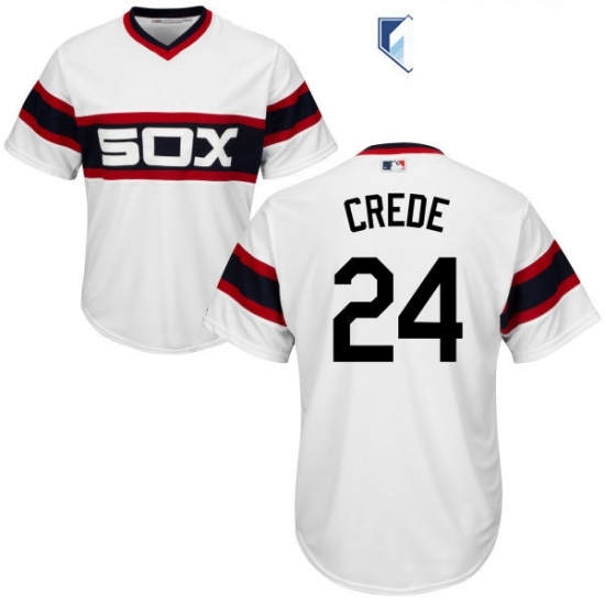 Mens Majestic Chicago White Sox 24 Joe Crede White Alternate Flex Base Authentic Collection MLB Jersey Mens Majestic Chicago White Sox 24 Joe Crede White Alternate Flex Base Authentic Collection MLB Jersey