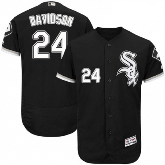 Mens Majestic Chicago White Sox 24 Matt Davidson Black Alternate Flex Base Authentic Collection MLB Jersey Mens Majestic Chicago White Sox 24 Matt Davidson Black Alternate Flex Base Authentic Collection MLB Jersey